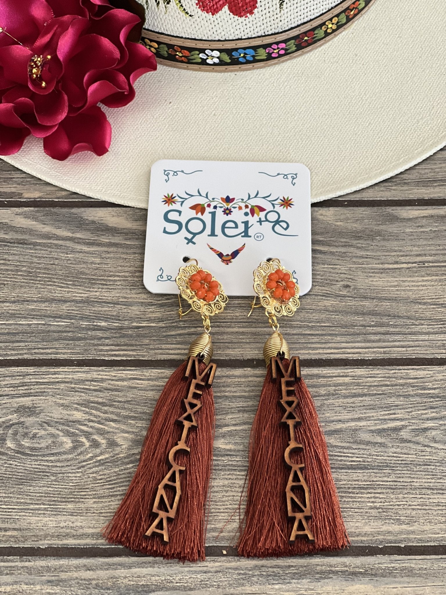 Mexican Artisanal Earrings. Mexican Earrings. Traditional Mexican Jewelry. Arete Mexicana - Solei Store