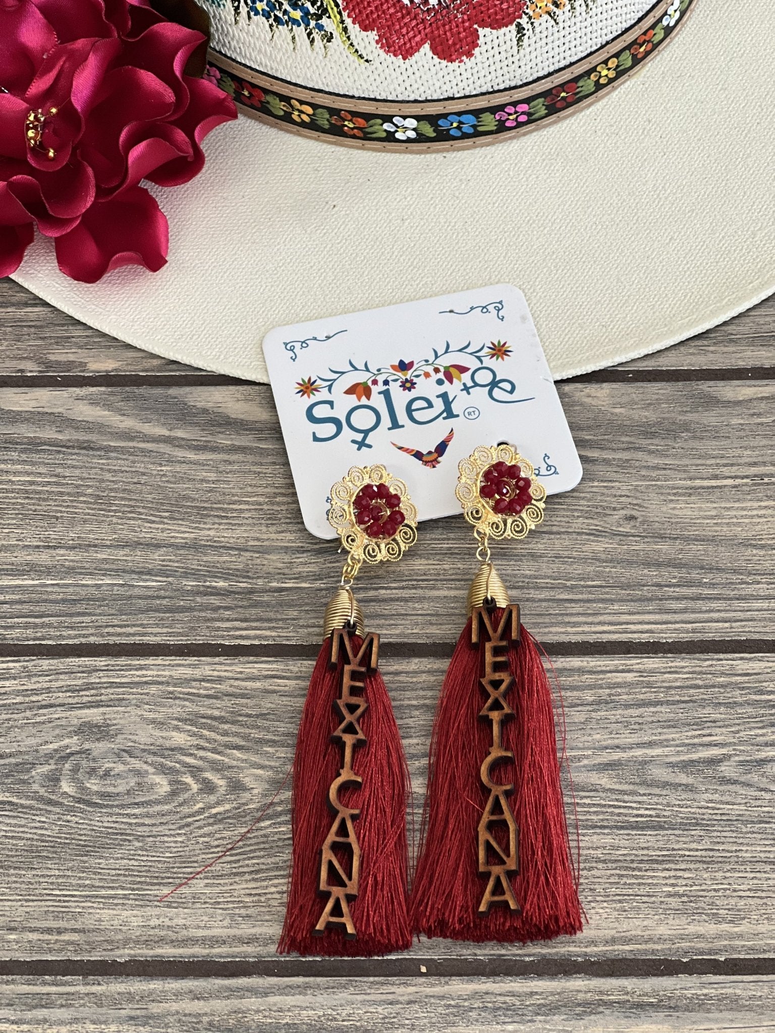 Mexican Artisanal Earrings. Mexican Earrings. Traditional Mexican Jewelry. Arete Mexicana - Solei Store