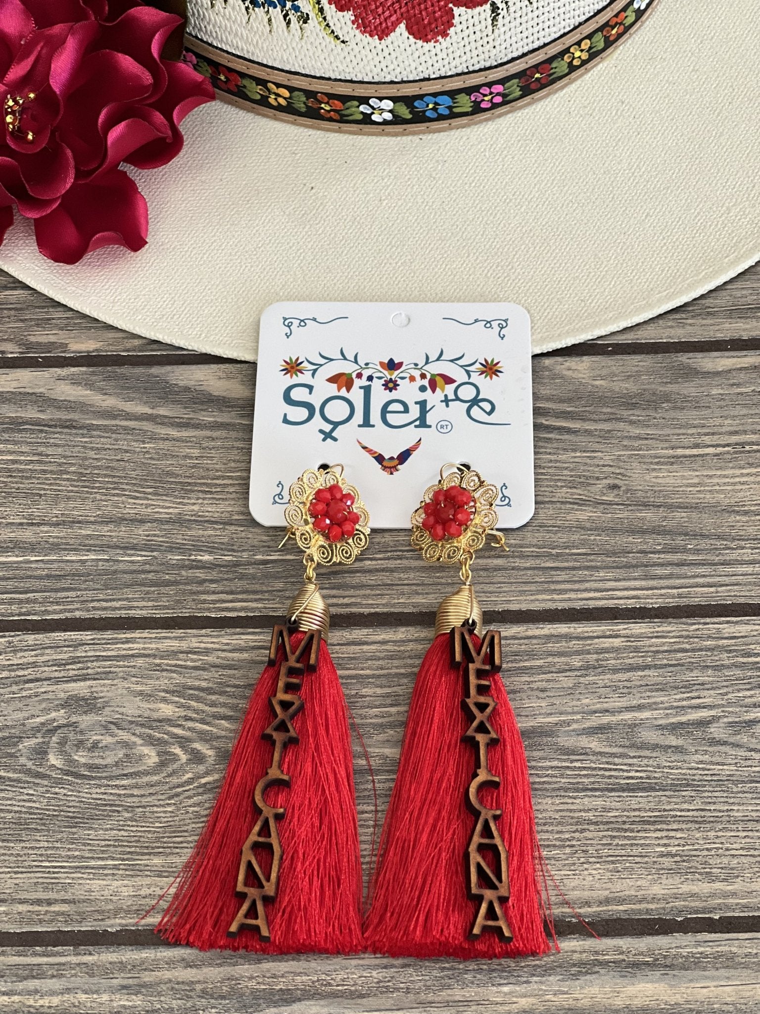 Mexican Artisanal Earrings. Mexican Earrings. Traditional Mexican Jewelry. Arete Mexicana - Solei Store