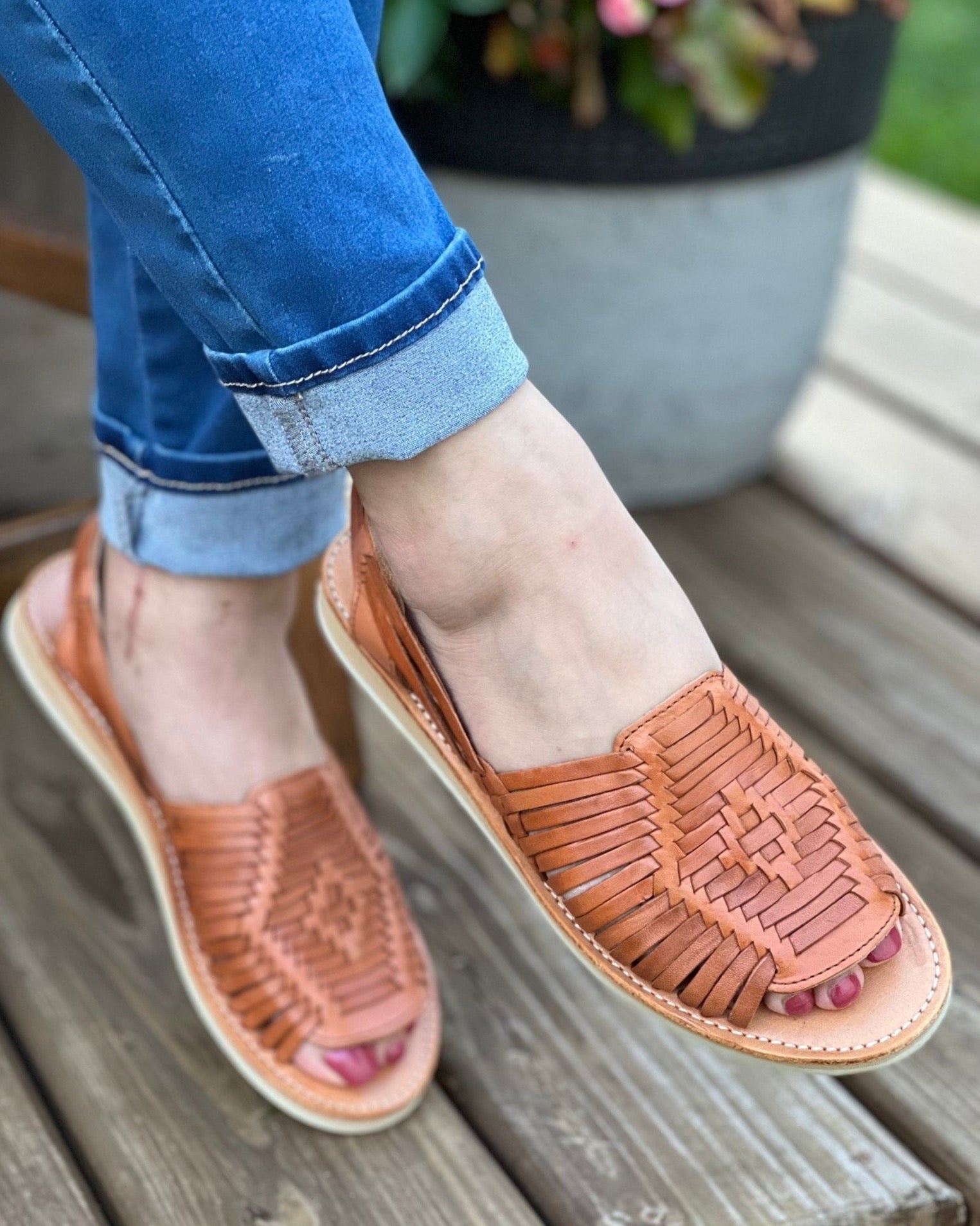 Mexican Artisanal Leather Sandals. Huarache Panchito - Solei Store