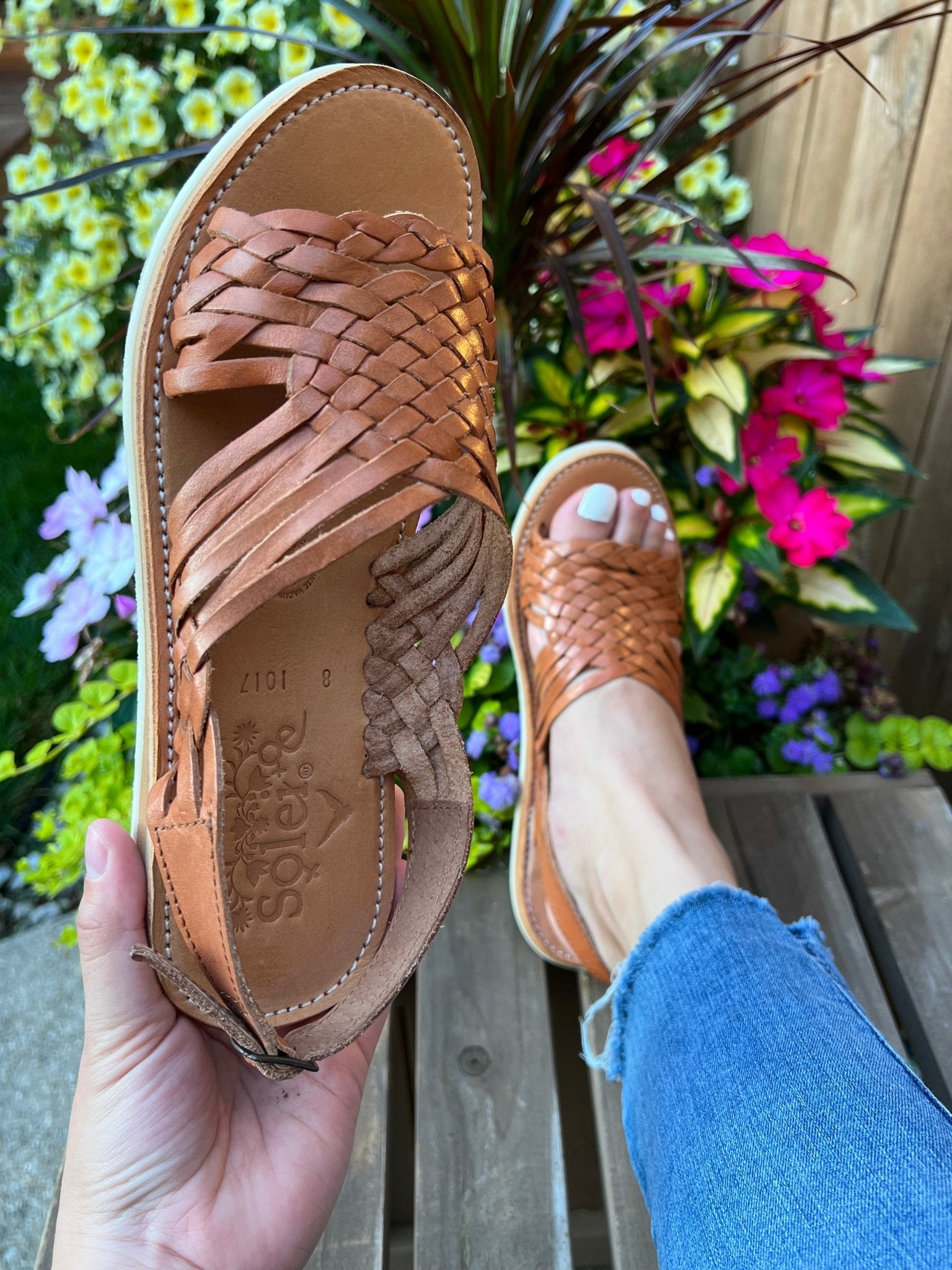 Mexican Artisanal Leather Sandals. Huarache Panchito Trenzado - Solei Store