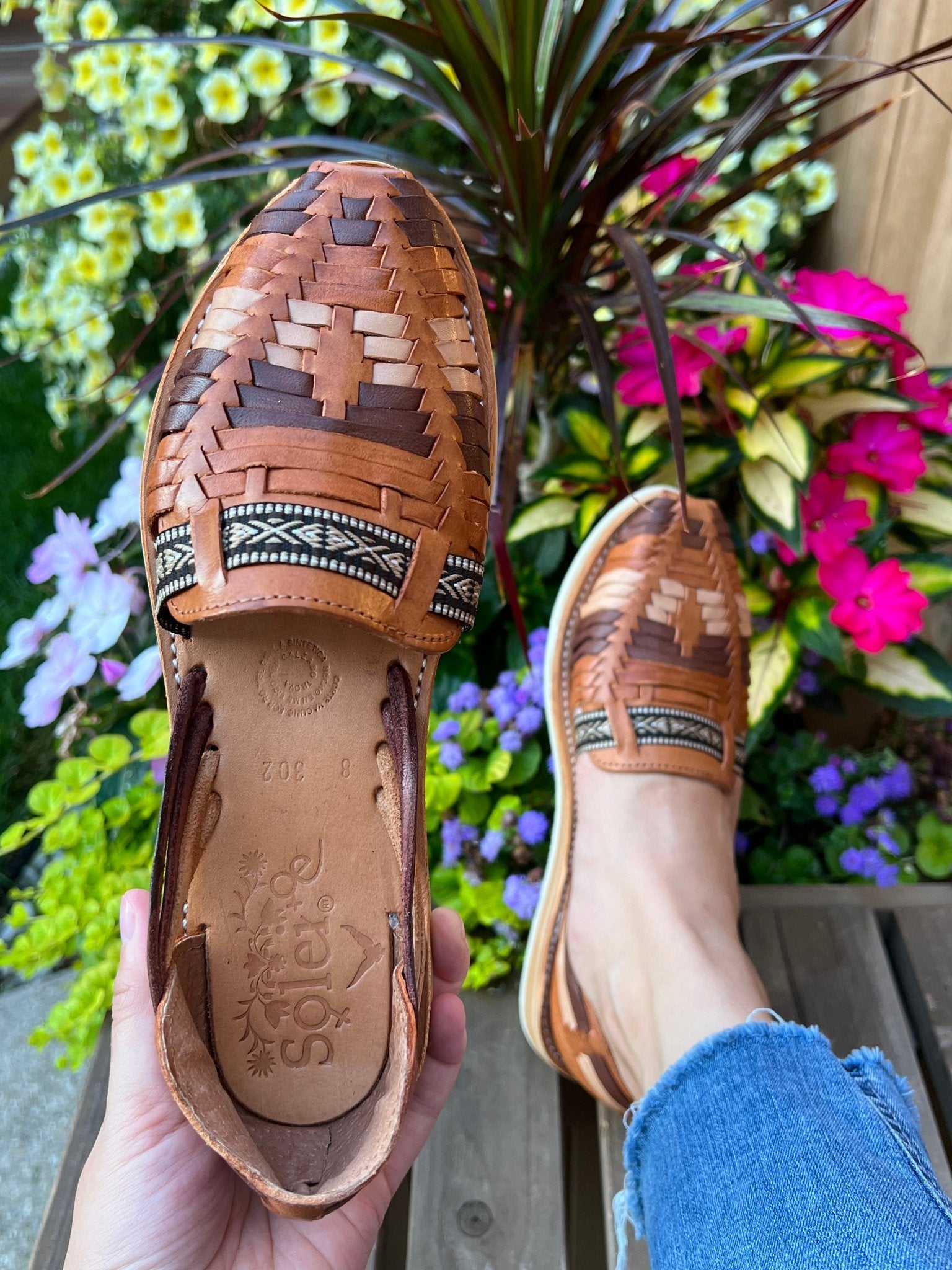 Mexican Artisanal Leather Shoes. Huarache Rústico. - Solei Store