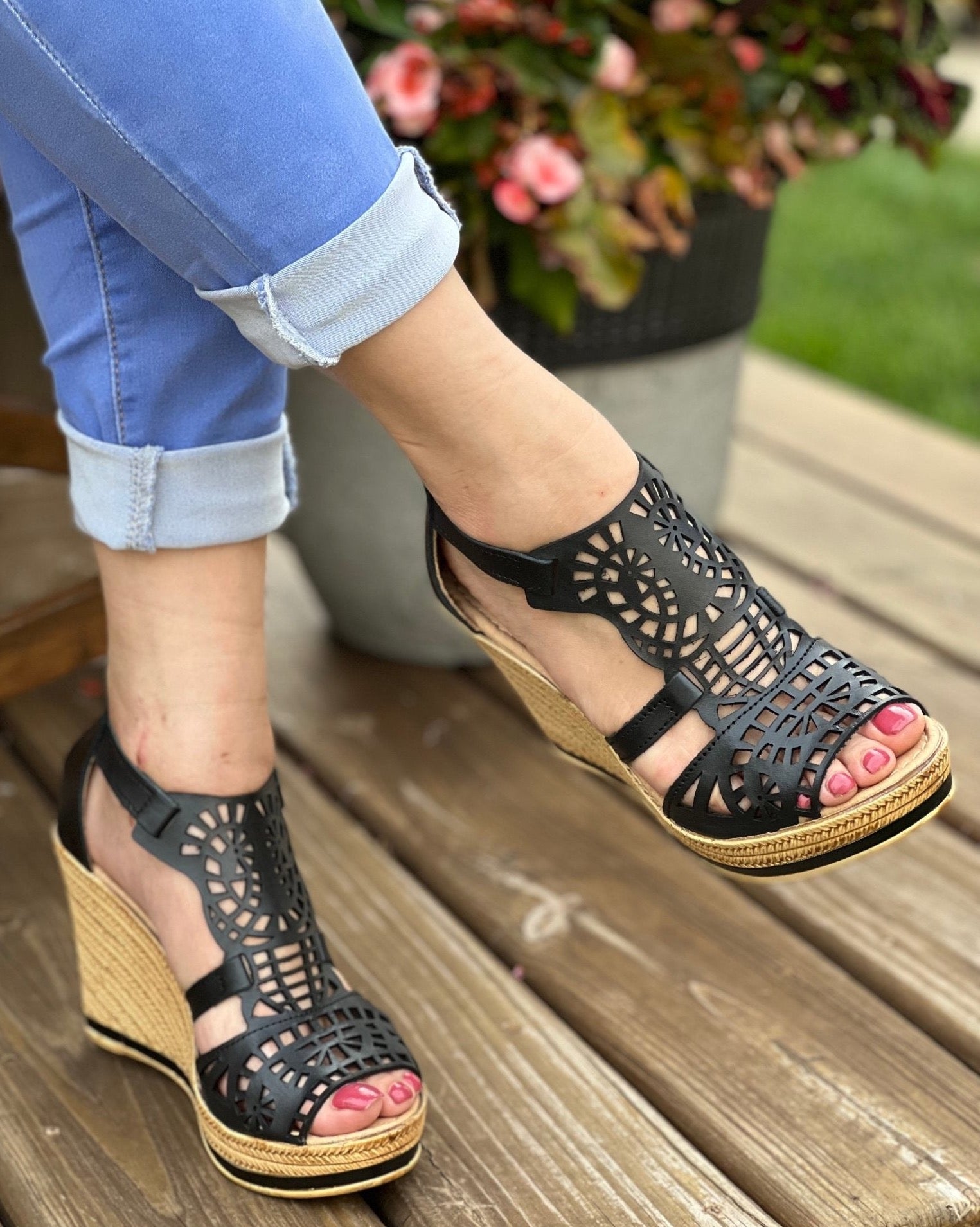 Mexican Artisanal Leather Wedge Heels. Dalila Heels. - Solei Store