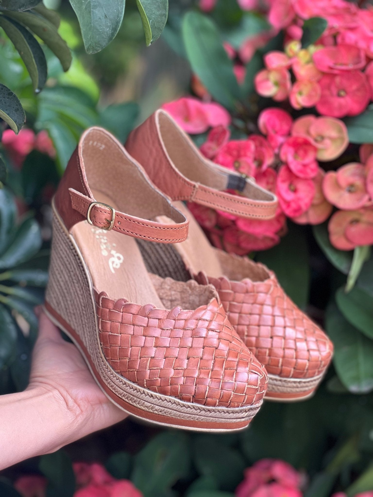 Mexican Artisanal Leather Wedge Heels. Martha Heels - Solei Store