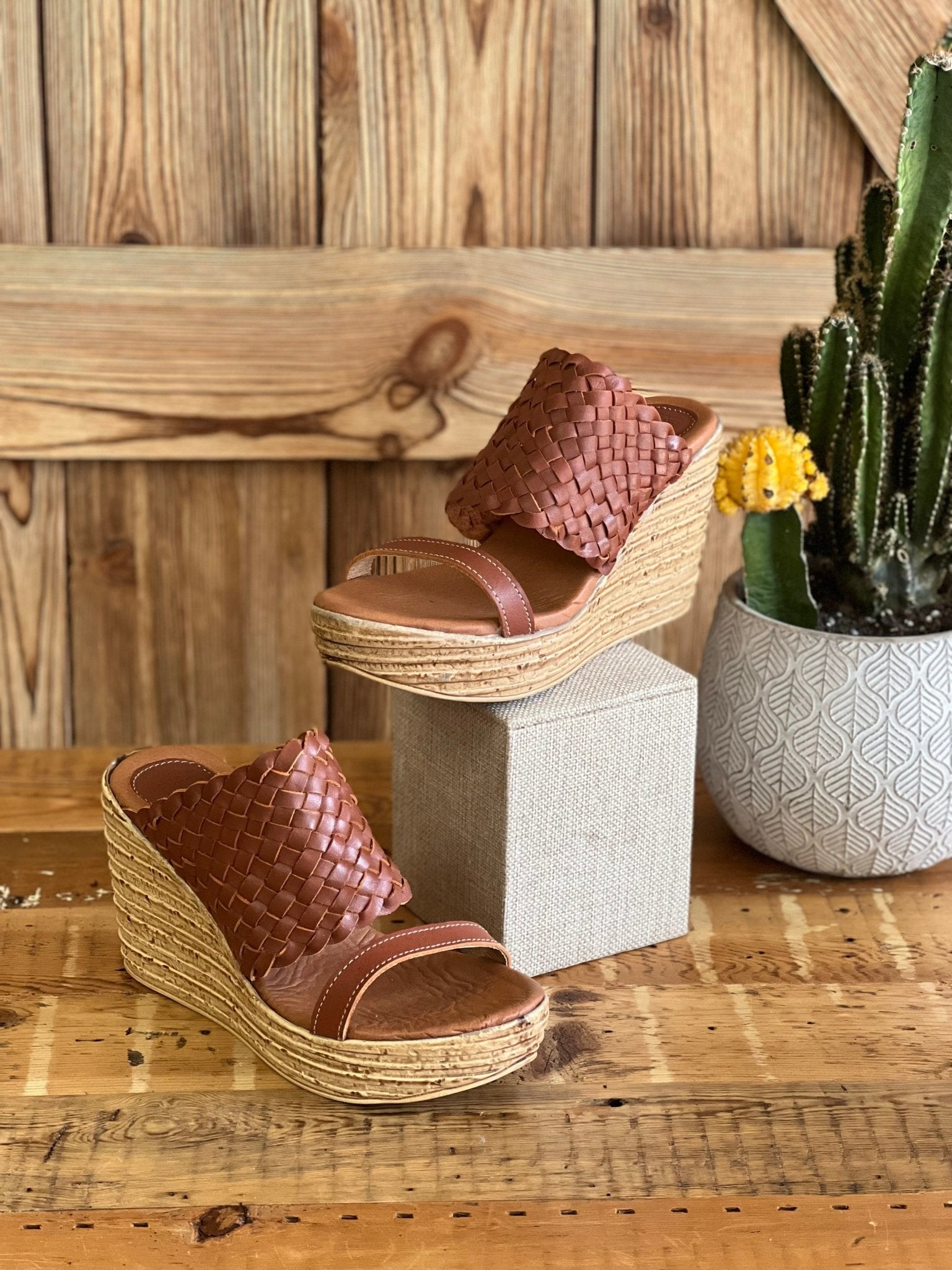 Mexican Artisanal Leather Wedge Heels. Ursula Heels - Solei Store