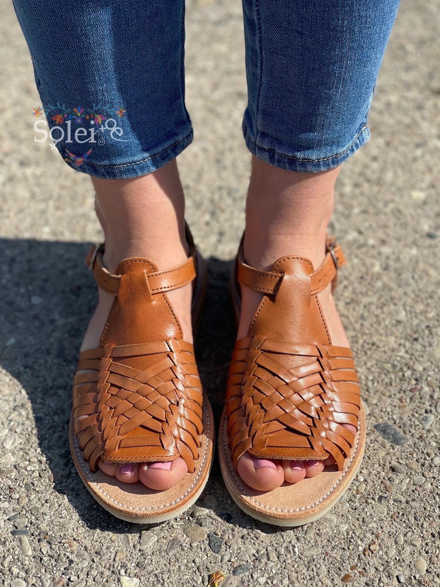 Mexican Authentic Leather Huaraches. Huarache Linda - Solei Store