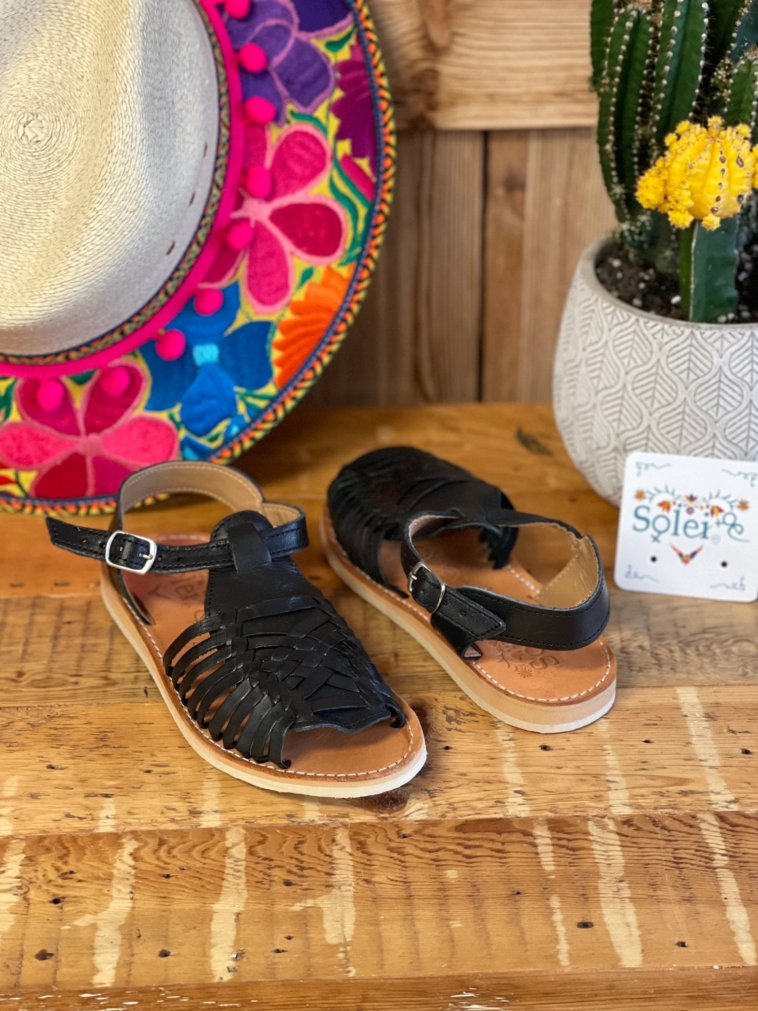 Mexican Authentic Leather Huaraches. Huarache Linda - Solei Store