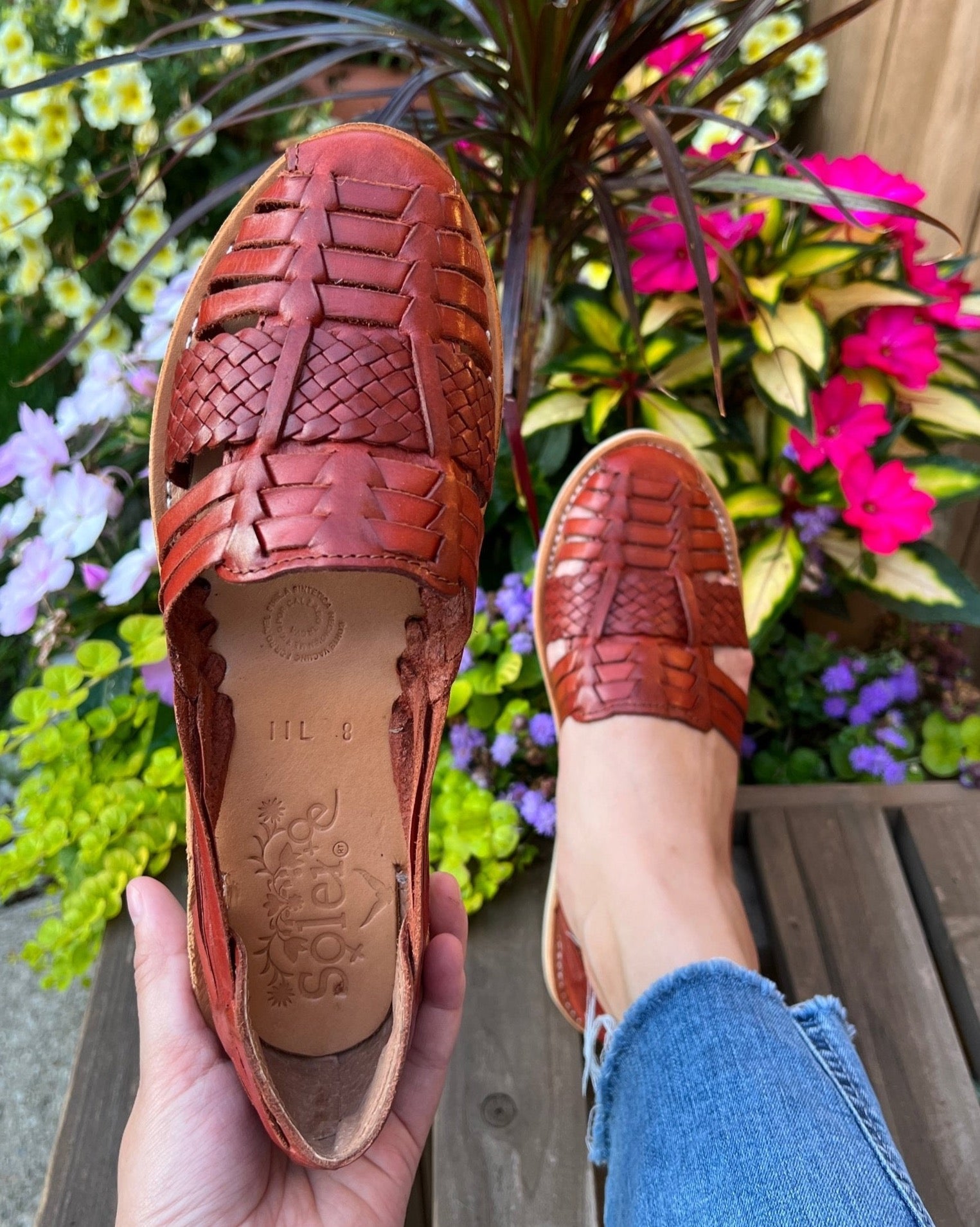 Mexican Braided Leather Huaraches. Huarache Miroslava - Solei Store