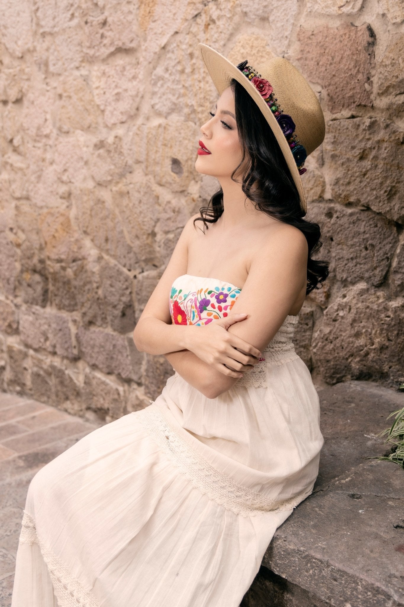 Mexican Elegant Palm Hat. Sombrero Judith Multicolor - Solei Store