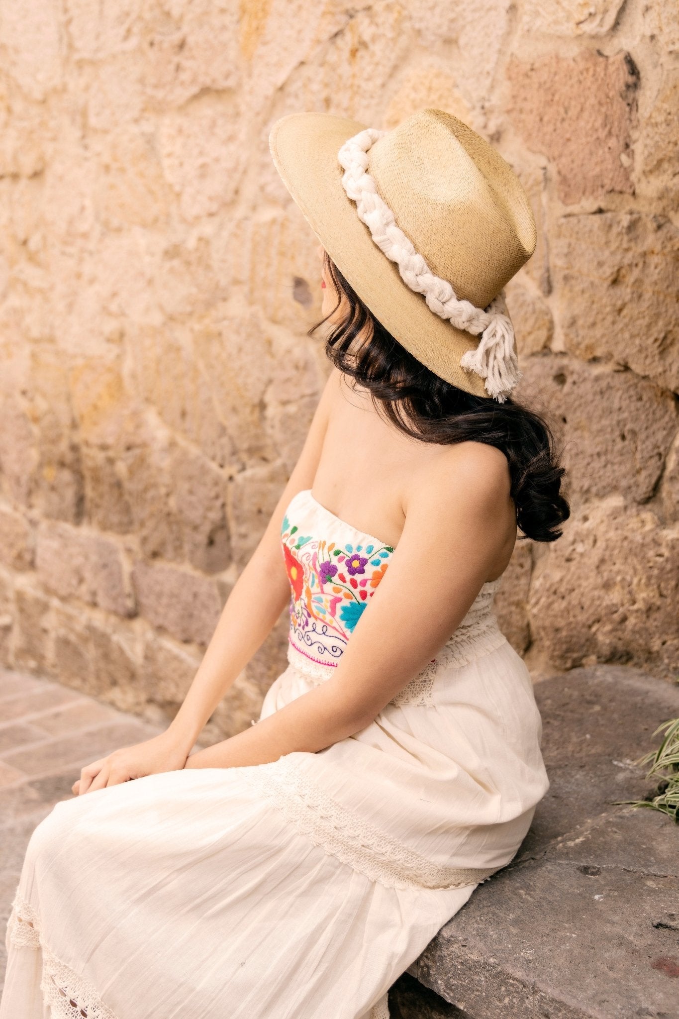 Mexican Elegant Palm Hat. Sombrero Natalia. - Solei Store