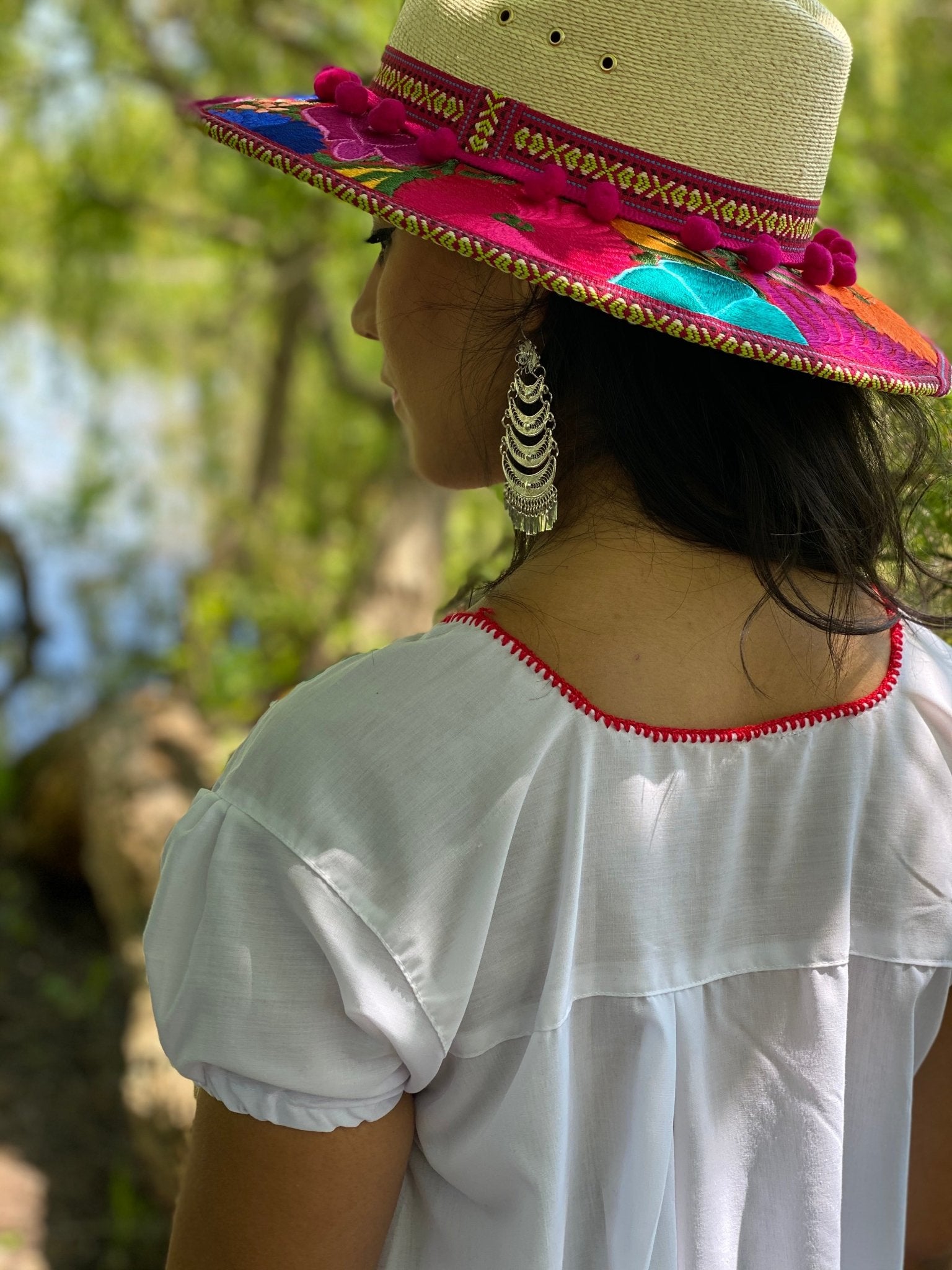 Mexican Floral Dress. Hand Embroidered Dress. Vestido Cassandra Sencillo - Solei Store