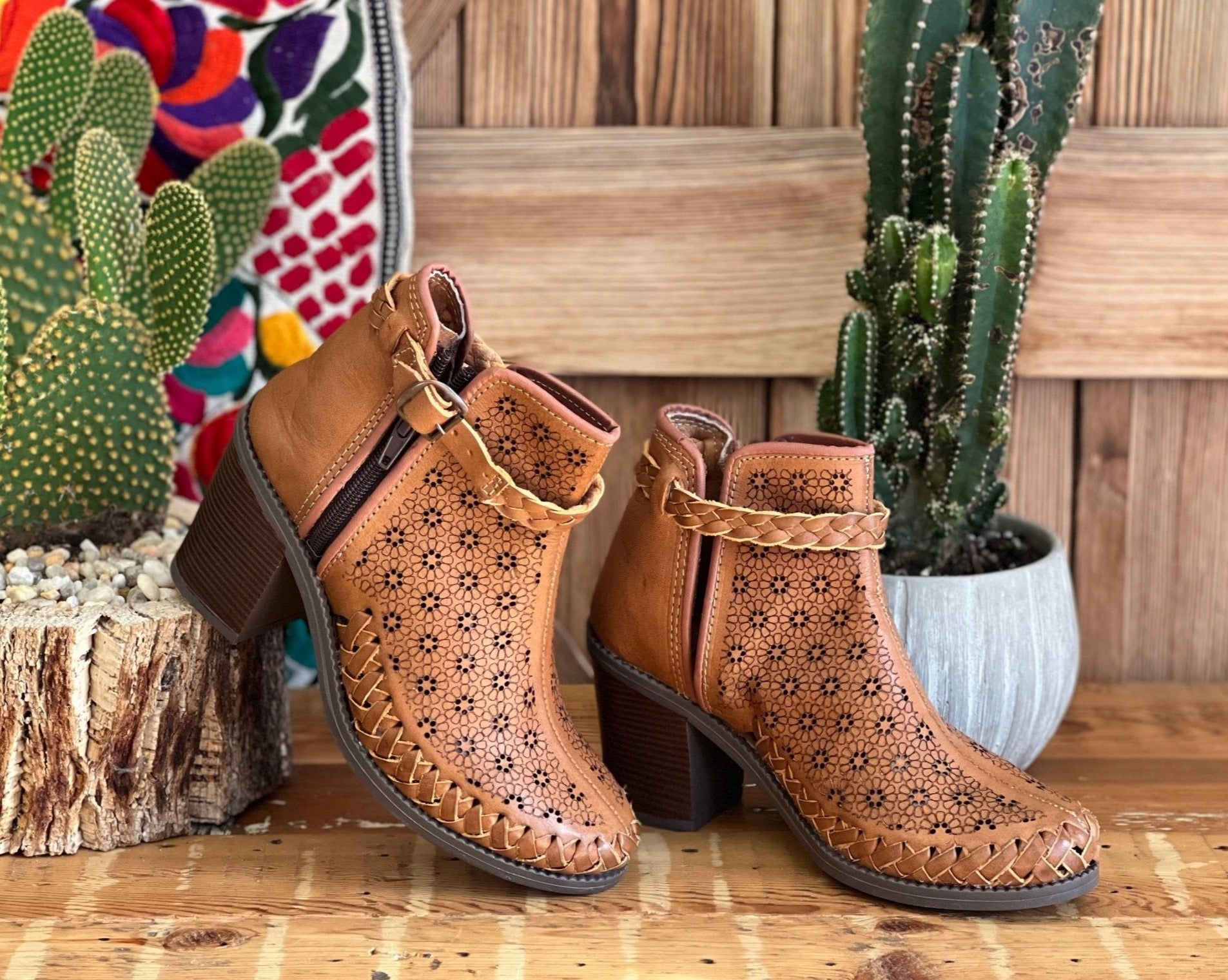 Mexican Leather Ankle Boots. Roxana Ankle Boots - Solei Store