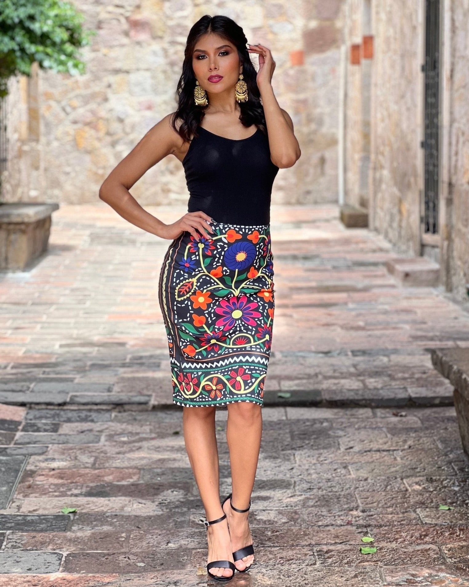 Mexican Midi Skirt. Michoacan skirt. - Solei Store