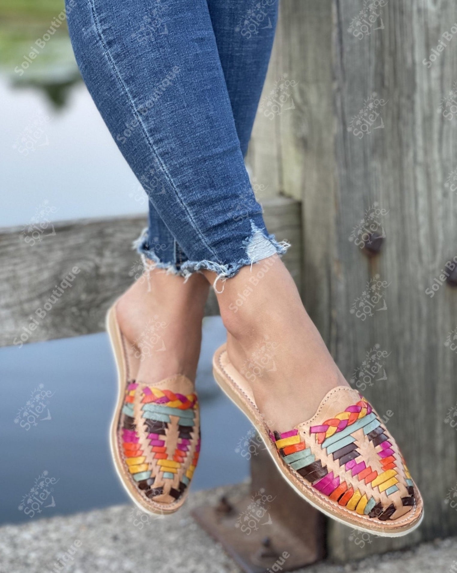 Mexican Multicolor Leather Shoes - Solei Store