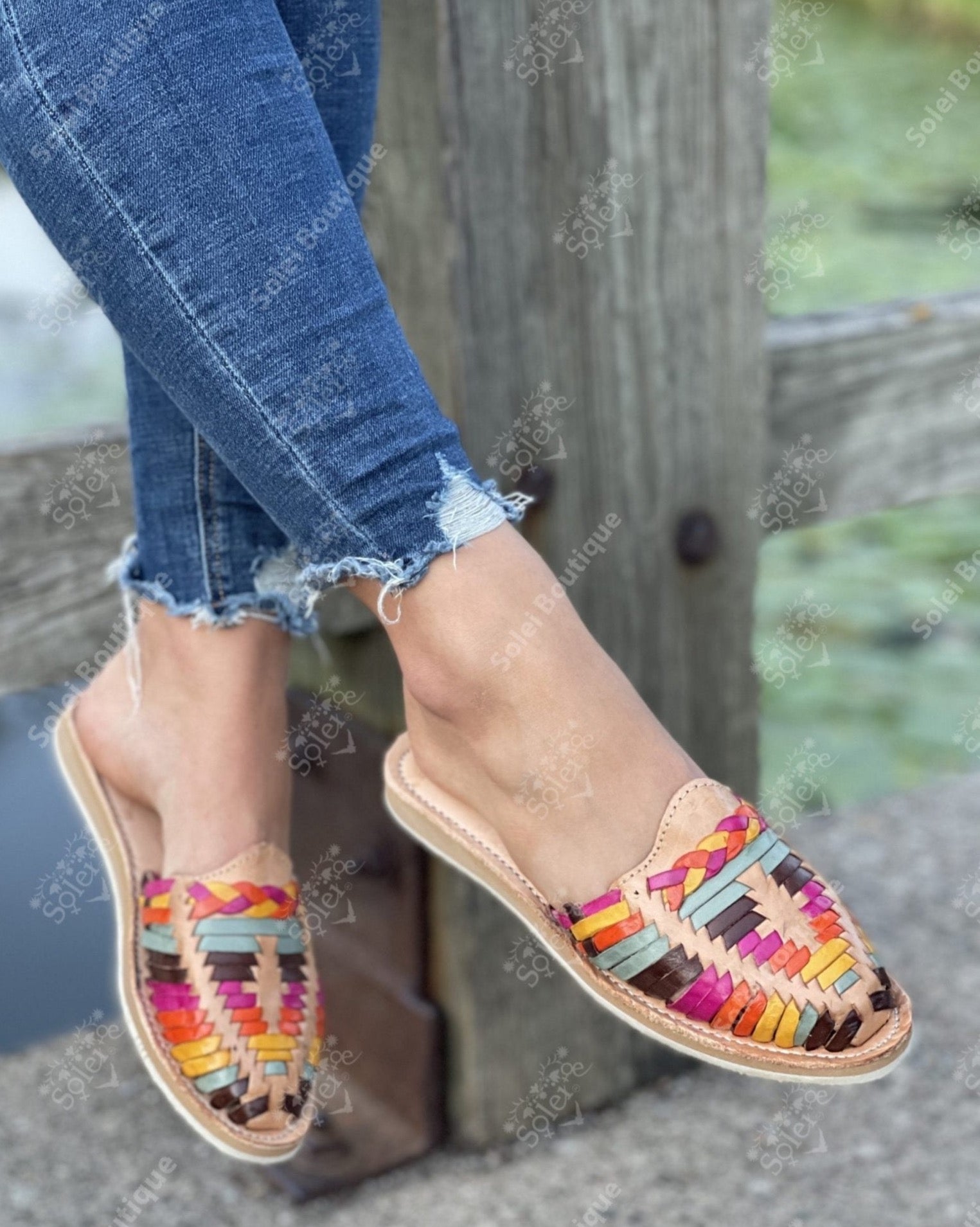 Mexican Multicolor Leather Shoes - Solei Store