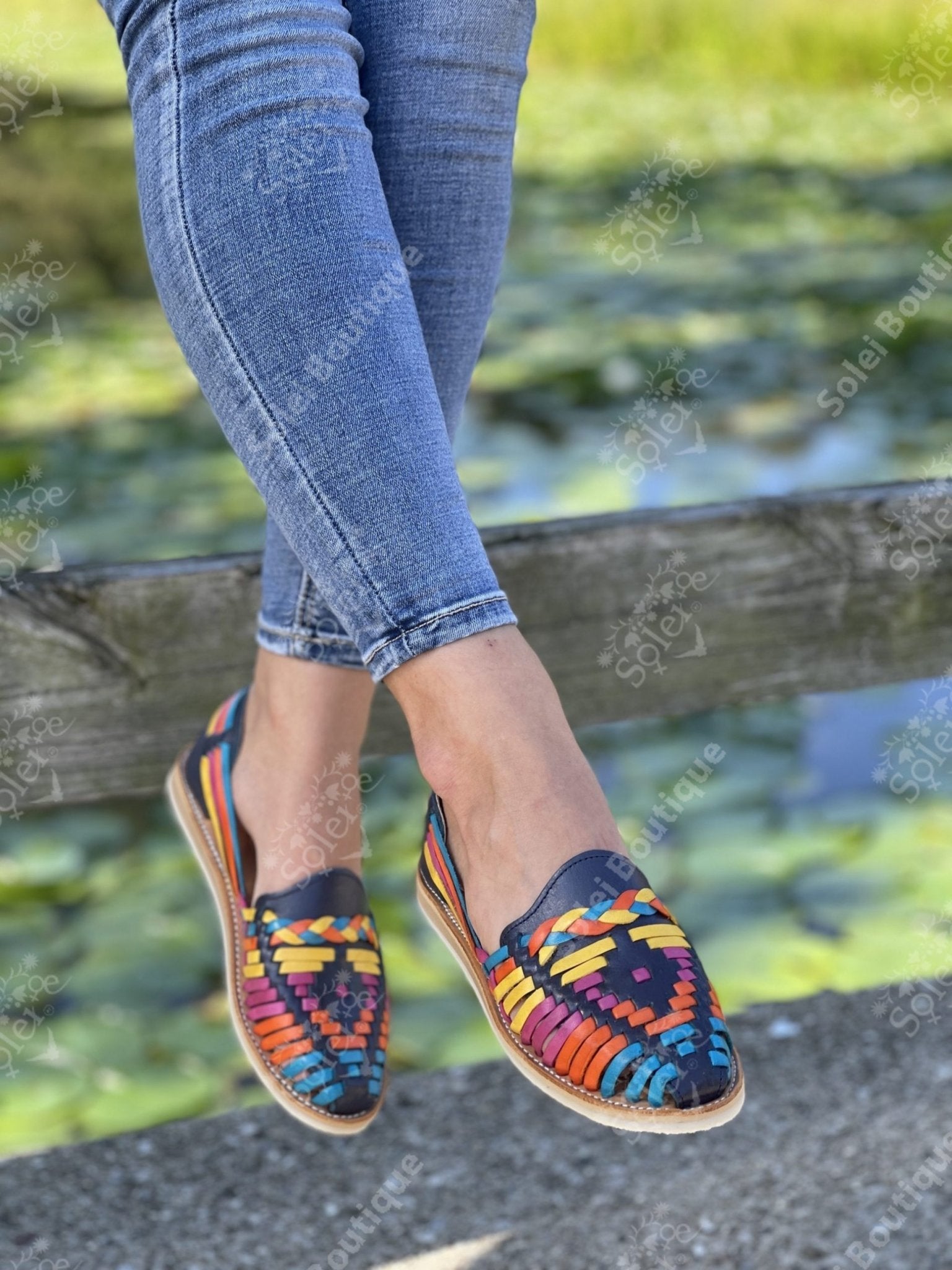 Mexican Multicolor Leather Shoes - Solei Store