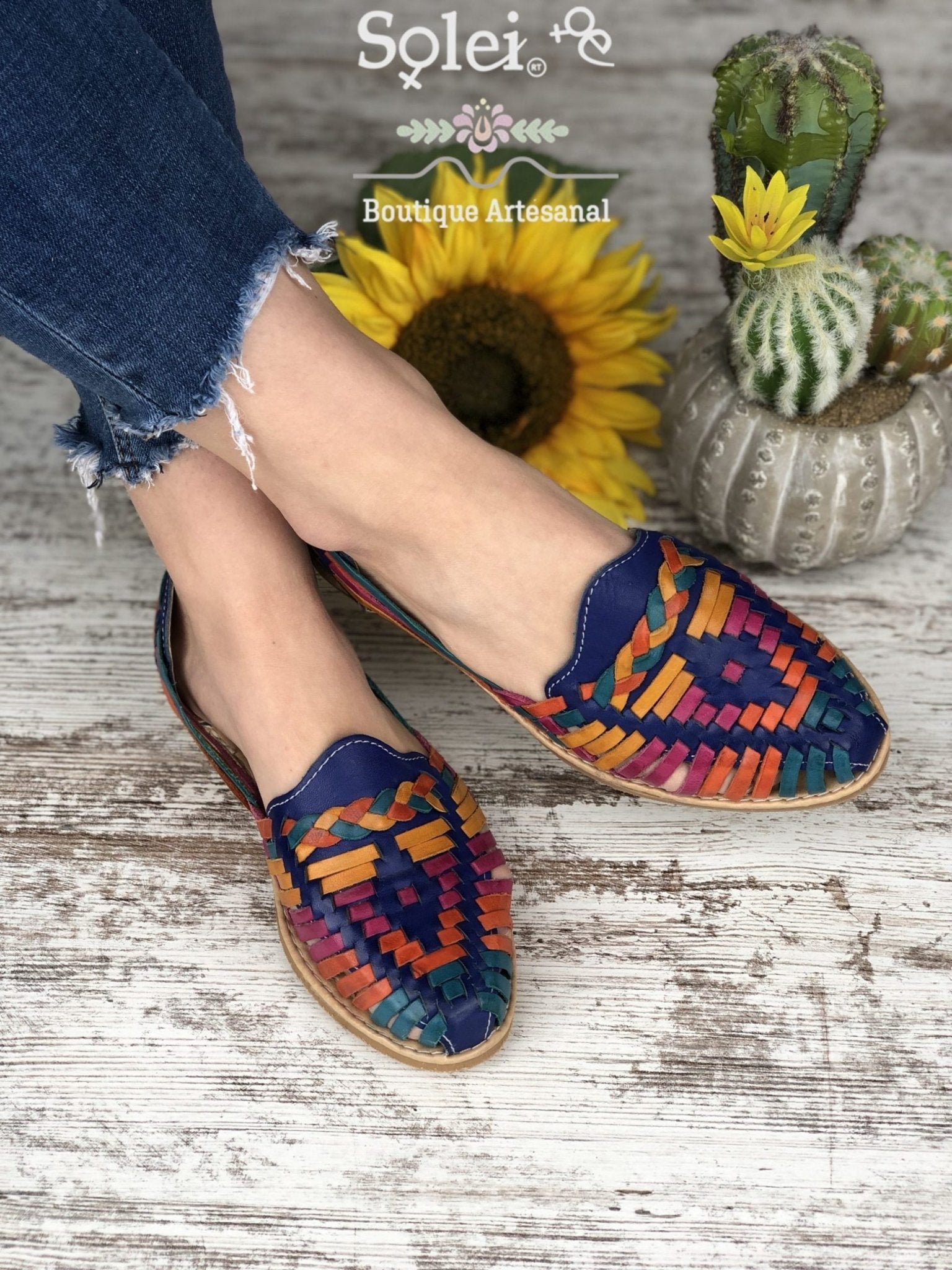 Mexican Multicolor Leather Shoes - Solei Store