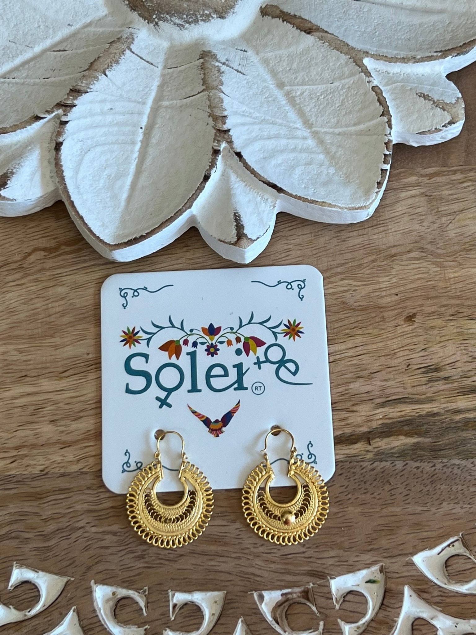 Mexican Traditional Filigree Earrings. Aretes Whasa - Solei Store