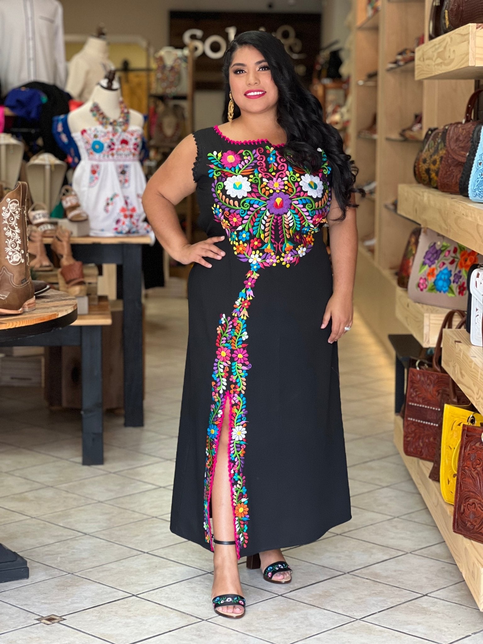 Mexican Traditional Long Dress. Julio Dress - Solei Store