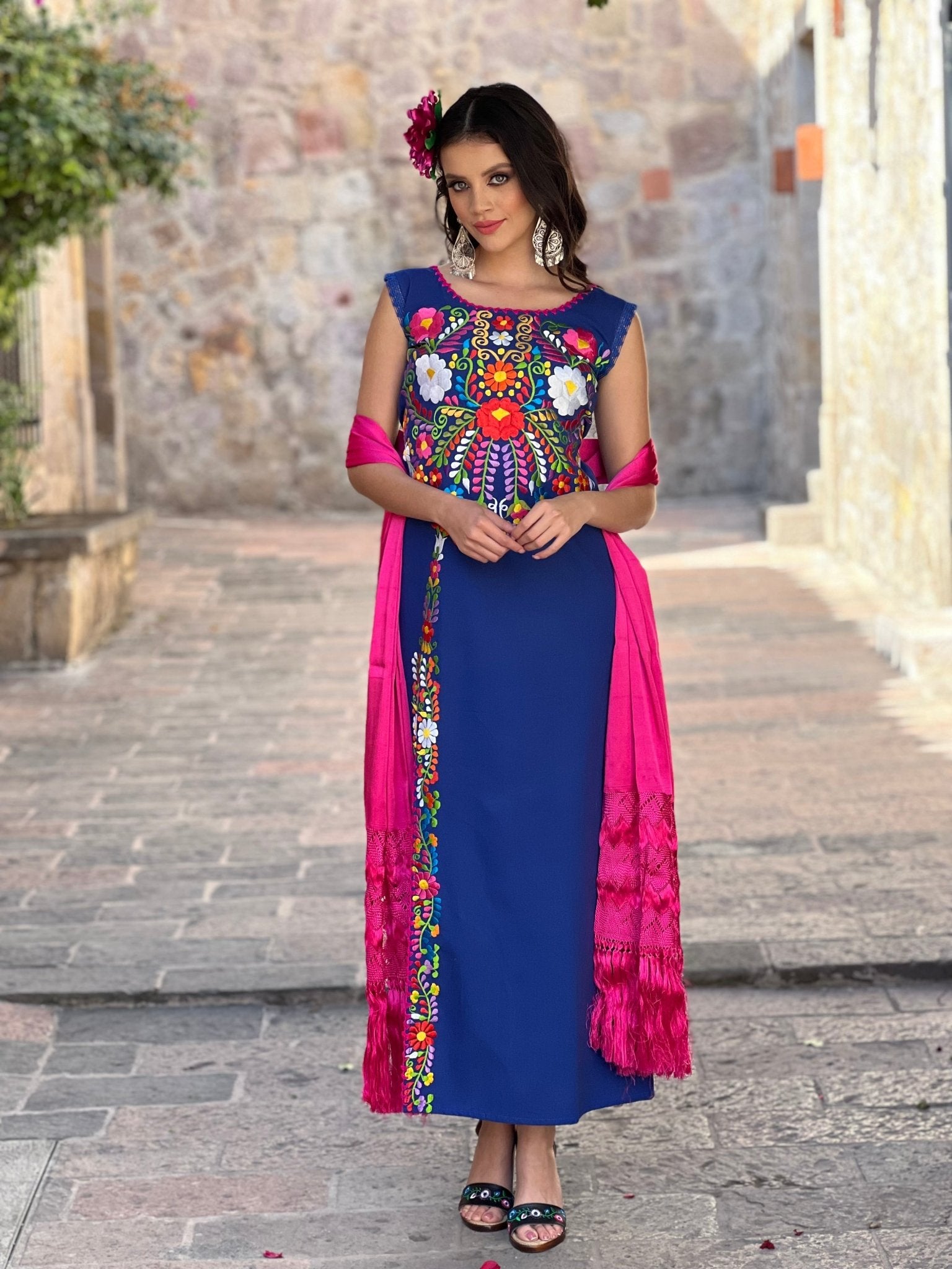 Mexican Traditional Long Dress. Vestido Julia - Solei Store