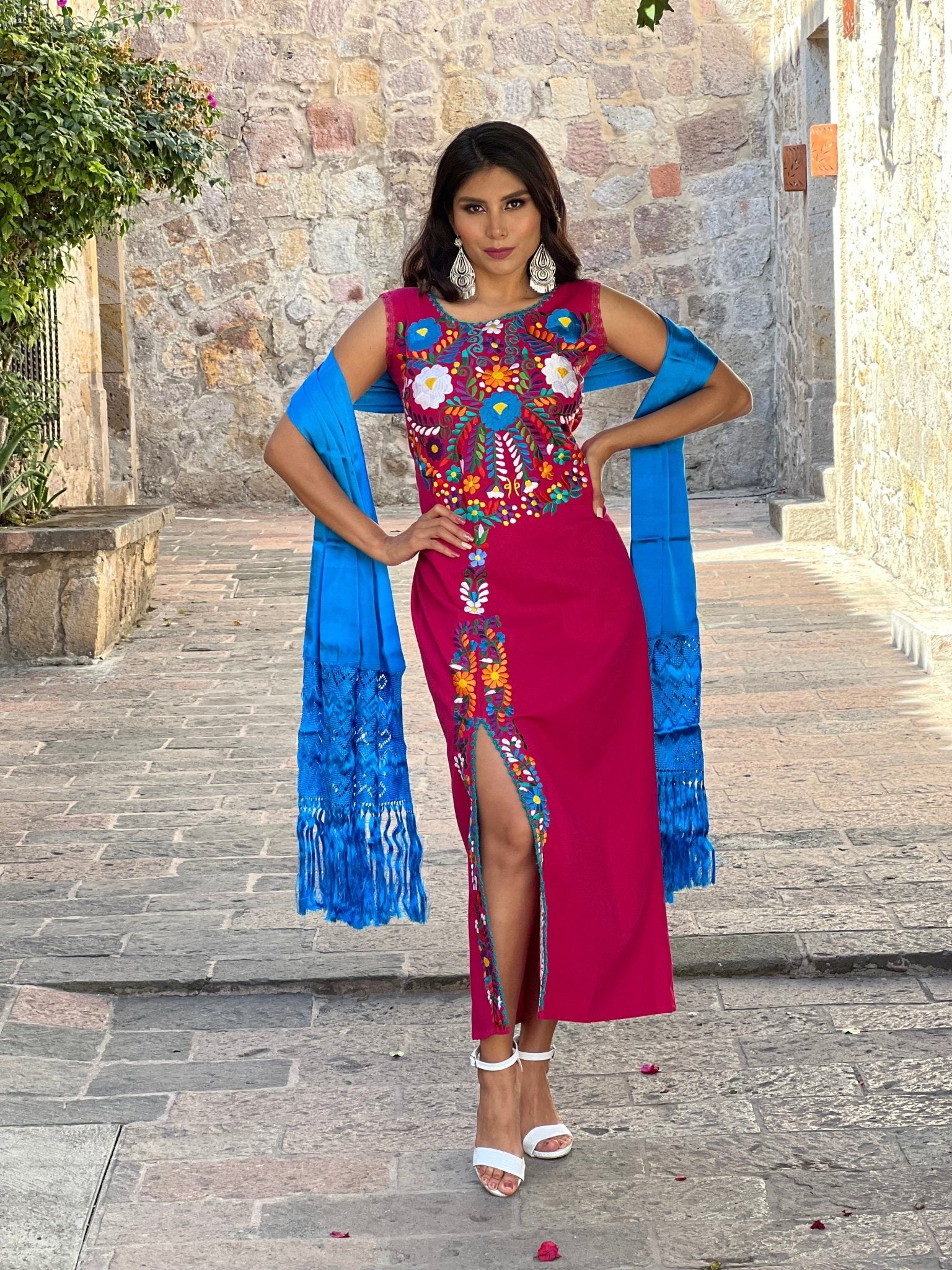 Mexican Traditional Long Dress. Vestido Julia - Solei Store