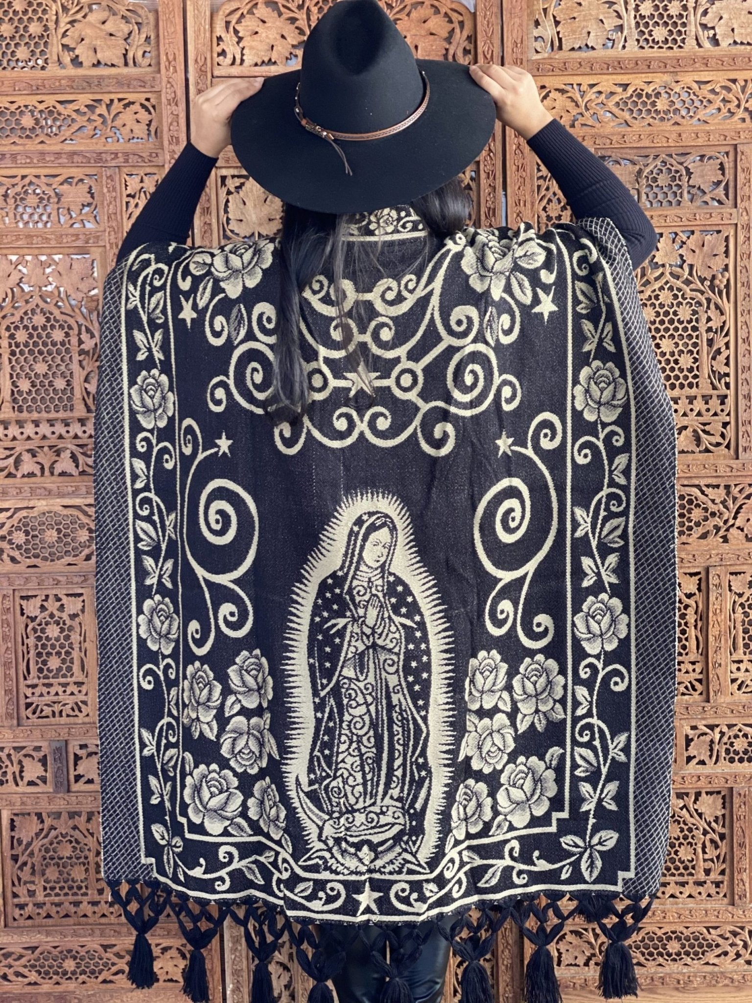 Mexican Traditional Virgen Mary Poncho. Gaban Virgen - Solei Store