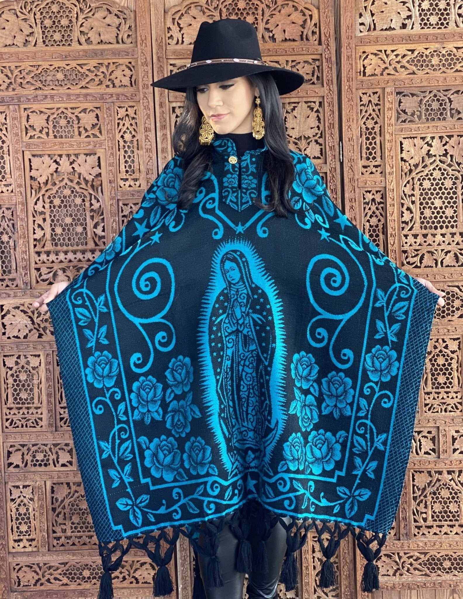 Mexican Traditional Virgen Mary Poncho. Gaban Virgen - Solei Store