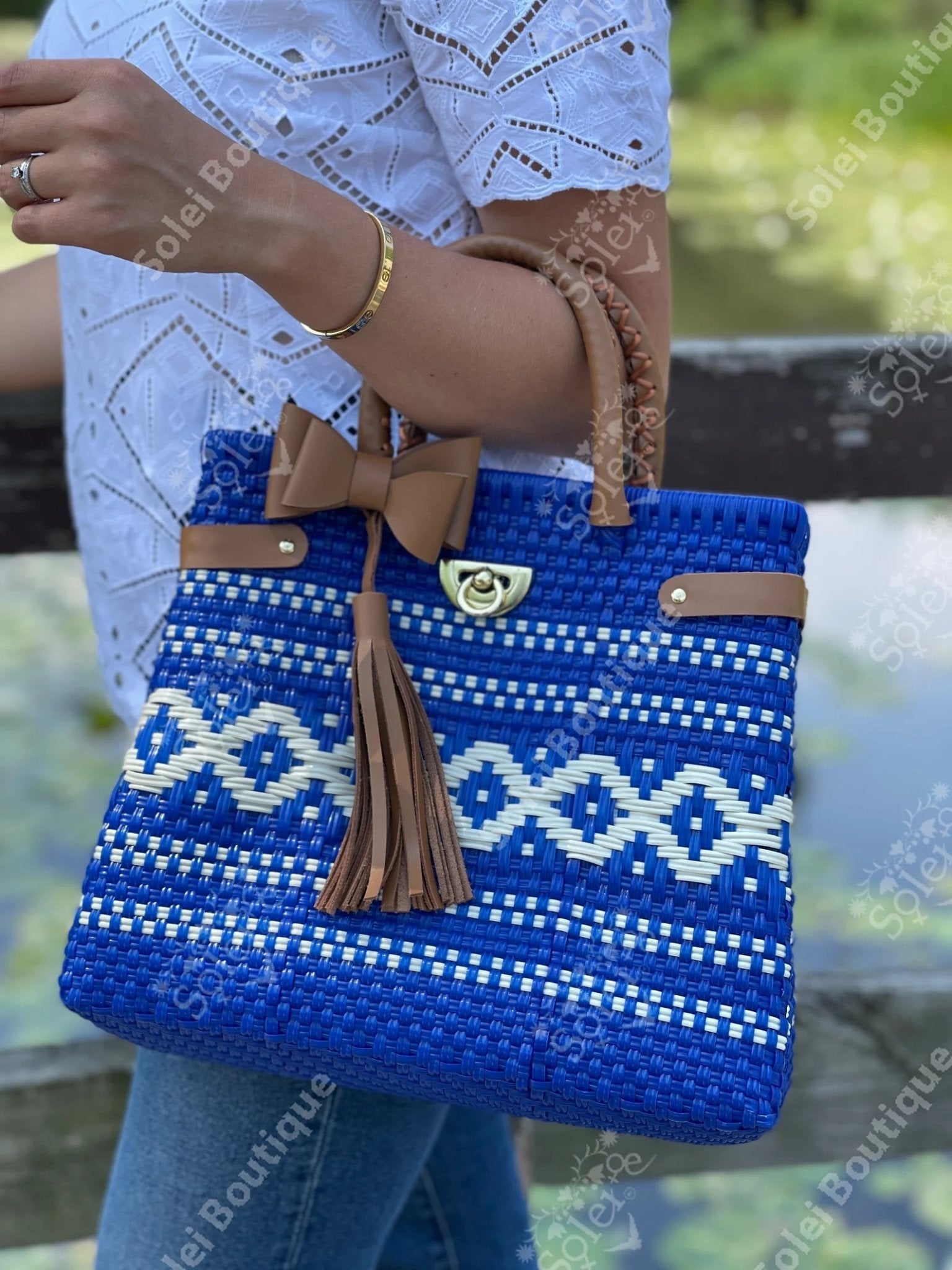 Recycled Plastic Handmade Bag. Huichol Luxe - Solei Store