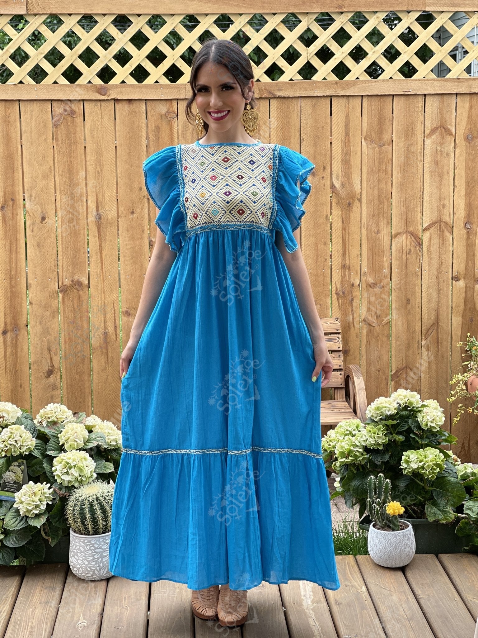 Traditional Mexican Dress. Embroidered Tunic Dress Made on a Loom. Larissa Dress - Solei Store