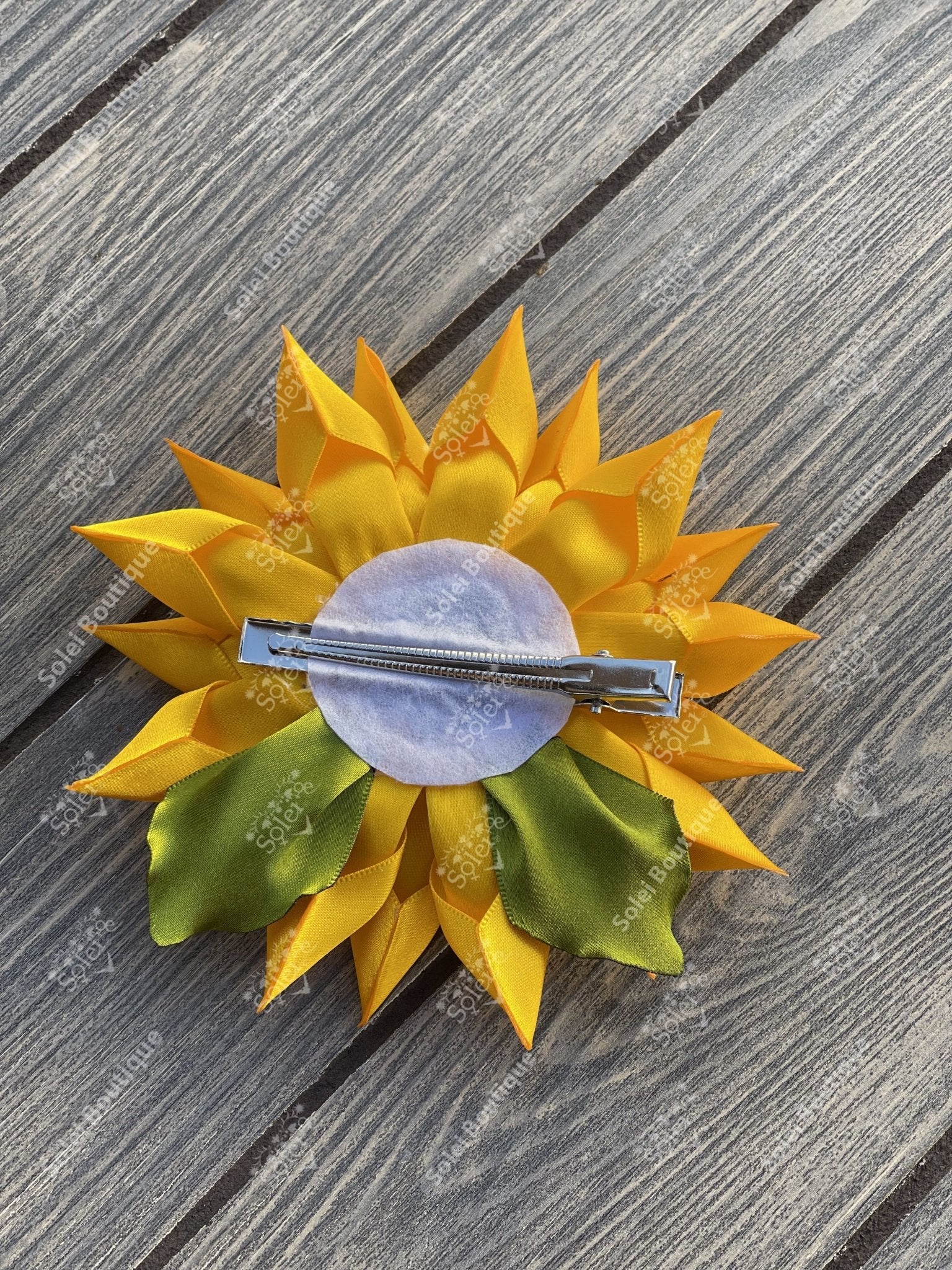 Traditional Mexican Sunflower Headpiece. Womens Flower Headpiece. Sunflower Hair Clip - Solei Store